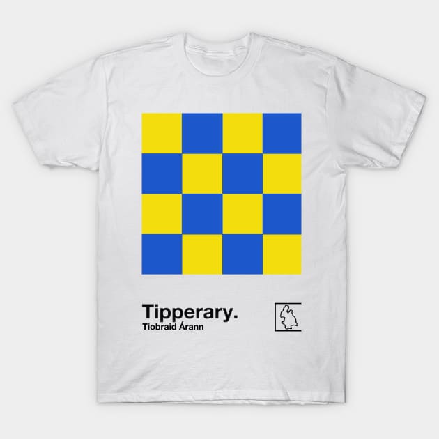 County Tipperary / Original Retro Style Minimalist Poster Design T-Shirt by feck!